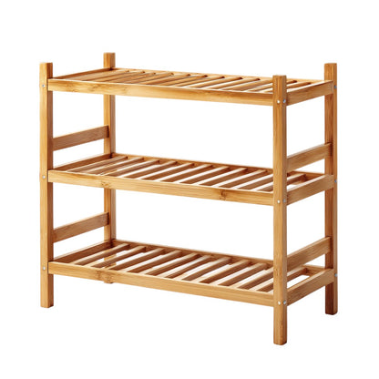 3-Tier Natural Bamboo Shoe Rack